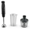Image de Moulinex Pied mixeur plongeant Optichef DD641810 Noir - 1000W, 10 vitesses, Hachoir de 500 ml, Verre doseur de 800 ml, antiéclaboussures
