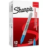 Image de Sharpie 2025038 Boîte de 12 Marqueurs permanent pointe fine encre Bleu brillant