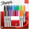 Image de Sharpie marqueurs indélébiles | pointe fine | assortiment de couleurs à encre permanente | Lot de 24