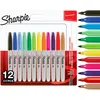 Image de Sharpie marqueurs indélébiles | pointe fine | assortiment de couleurs à encre permanente | Lot de 12