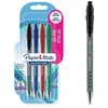 Image de Paper Mate FlexGrip stylos gel | pointe moyenne (0,7 mm) | Fourniture scolaire | encre noirebleuerouge et verte | lot de 4