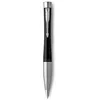 Image de Parker Urban Twist stylo-bille | noir mat avec finitions chrome | pointe moyenne et recharge d’encre bleue | coffret cadeau