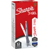 Image de Sharpie S-Gel | Stylos gel | Pointe moyenne (0,7 mm) | Corps bleu glacier et blanc perle | Encre bleue | Lot de 12