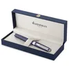 Image de Waterman Exception Stylo plume | laque bleue avec finition palladium | Plume moyenne en or massif 18K | Encre bleue | Coffret cadeau