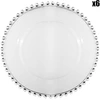 Image de Côté Table - 6 Assiettes plates Perloa transparentes - D.26.5 cm OS