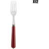 Image de Côté Table - 12 Fourchettes Lucie rouges - 21.5x2.5x2.5 cm OS