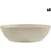 Image de Côté Table - 4 Assiettes creuses Indrid sable - D.19 cm OS