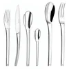 Image de COUZON - Ménagère 50 couverts de table en coffre bois pour 12 personnes - Neuvième Art - Acier inoxydable 18/10, Finition Miroir, Epaisseur 4 mm - Inox