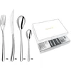 Image de COUZON - Ménagère 24 couverts de table en coffret pour 6 personnes - Elixir - Acier inoxydable 18/10, Finition Miroir, Epaisseur 3 mm - Inox