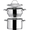 Image de Cuisinox - Faitout avec couvercle + Cuit vapeur Universel Elysée induction gris - 5L OS