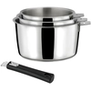 Image de Cuisinox - 3 Casseroles induction & poignée Malice noires - D.16/18/20 cm OS