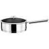 Image de Cuisinox - Elysée - Sauteuse 24 cm revêtue avec couvercle - Fond encapsulé - Compatible tous feux dont induction - Acier Inoxydable 18/1 - Finition miroir - Poignée Fixe
