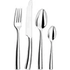 Image de COUZON - Ménagère 86 couverts de table en coffre bois pour 12 personnes - Silhouette - Acier inoxydable 18/10, Finition Miroir, Epaisseur Forgée - Inox