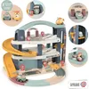 Image de SMOBY - Garage 1er âge - Little Smoby - 3 niveaux - Accessoires inclus : 1 voiture 1 hélicoptère 4 pistes - Dès 18 mois
