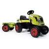 Image de Tracteur à pédales Farmer XL + Remorque - SMOBY - CLAAS - Siège ajustable - Capot ouvrant - Vert