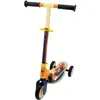 Image de Smoby - Cars - Patinette pliable - 3 roues silencieuses - Plateau bois - Jaune et Multicolore - Trottinette avec guidon réglable