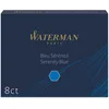 Image de Waterman cartouches d’encre pour stylo plume | format long « standard » | couleur Bleu Sérénité | boîte de 8