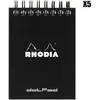 Image de Rhodia - 5 Blocs à reliure intégrale 80 feuillets pointillés noirs - 7.5x10.5 cm OS