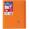 Image de CLAIREFONTAINE Lot de 5 Cahiers Protège-cahier Koverbook Piqué Polypro 17x22cm 96p séyès Orange Transparent