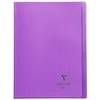 Image de CLAIREFONTAINE Lot de 3 Cahiers Protège-cahier Koverbook Piqué Polypro A4 96p séyès Violet Transparent