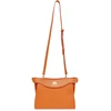 Image de Didier Lamarthe - Sac bandoulière en Cuir Héritage orange - 24x18x11 cm OS