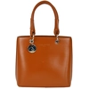Image de Lamarthe - Sac à main en Cuir Caprice cognac - 24.5x23x12 cm OS