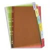 Image de Lot de 25 Intercalaires onglets personnalisables A6, 4 positions, en PVC 12/100e, coloris assortis