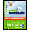 Image de OXFORD Quick'in Bloc de 60 Pochettes Plastiques A4 Perforées insertion facile pour usage régulier