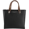 Image de Lamarthe - Sac à main en Cuir Fidele noir/cognac - 25x23x12 cm OS