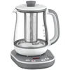 Image de Tefal BJ551B10 Tastea machine à thé, 8 réglages de température, Capacité de 1,5 L, Panier à thé amovible en acier inoxydable, Maintien au chaud, Corps en verre résistant, Gris/Blanc