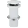 Image de Bonde de lavabo ø 63 mm Rousseau avec clapet clic clac blanc sans trop plein