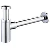 Image de ROUSSEAU - Siphon de Lavabo Apparent Design - Ø32 mm - Réglable - Compatible Vasque à Poser - 4 Finitions (Chromé)