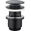 Image de Bonde lavabo clic-clac noir mat H. 75 mm - Edouard Rousseau