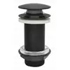 Image de Bonde lavabo clic-clac sans trop plein noir mat H. 100 mm - Edouard Rousseau