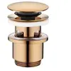 Image de Bonde de lavabo ø 63 mm Rousseau avec clapet clic clac ou fixe rose gold
