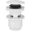 Image de Bonde de lavabo ø 63 mm Rousseau avec clapet clic clac blanc avec trop plein
