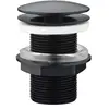 Image de Bonde de lavabo à écoulement libre Ø 63 mm laiton Rousseau noir