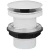 Image de Bonde de lavabo à écoulement libre Ø 66 mm laiton Rousseau blanc
