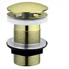 Image de Bonde de lavabo à écoulement libre Ø 63 mm laiton Rousseau effet or