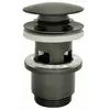 Image de Bonde de lavabo ø 63 mm Rousseau avec clapet clic clac ou fixe effet graphite mat vert