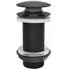 Image de Bonde de lavabo ø 66 mm Rousseau avec clapet clic clac ou fixe noir