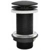 Image de Bonde de lavabo à écoulement libre Ø 60 mm laiton Rousseau noir