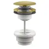 Image de Bonde lavabo clic-clac 2 parties avec clapet recouvrant laiton brossé D. 63 mm - Edouard Rousseau