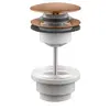 Image de Bonde lavabo clic-clac 2 parties avec clapet recouvrant cuivre titanium D. 63 mm - Edouard Rousseau