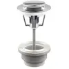 Image de Bonde lavabo clic-clac 2 parties avec clapet non recouvrant chromé D. 63 mm - Edouard Rousseau