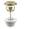 Image de Bonde lavabo clic-clac 2 parties avec clapet non recouvrant laiton brossé D. 63 mm - Edouard Rousseau