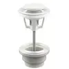 Image de Bonde lavabo clic-clac 2 parties avec clapet non recouvrant blanc mat D. 63 mm - Edouard Rousseau