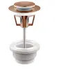 Image de Bonde lavabo clic-clac 2 parties avec clapet non recouvrant cuivre titanium D. 63 mm - Edouard Rousseau