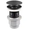 Image de Bonde lavabo universelle clic-clac noir mat - Edouard Rousseau