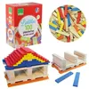 Image de Jeu de construction Batibloc 100 planchettes bois colorées Vilac® - J